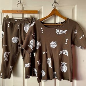 Vintage two piece fish set